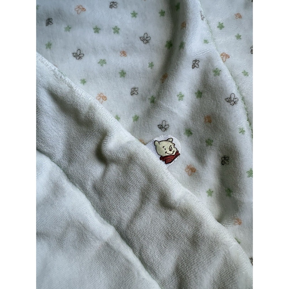 Walt Disney Collection Winnie the Pooh Embroidered Baby Blanket Reversible - Picture 7 of 8